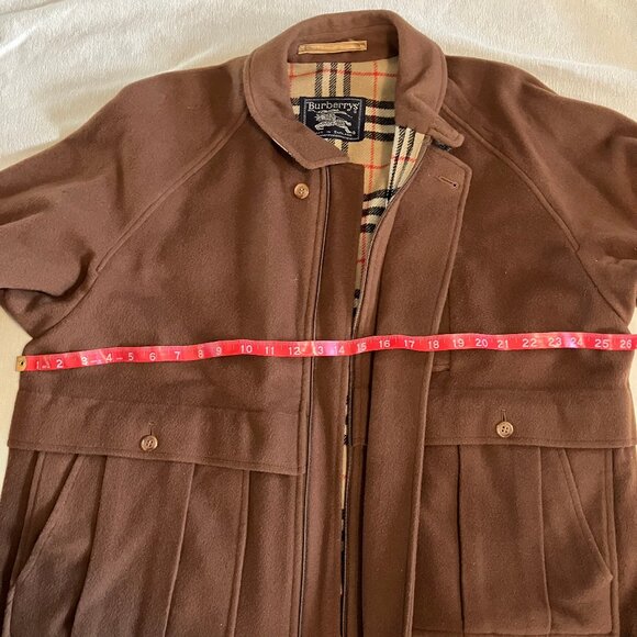 1990 Vintage Burberry Wool Camel Bomber Jacket - Picture 3 of 9